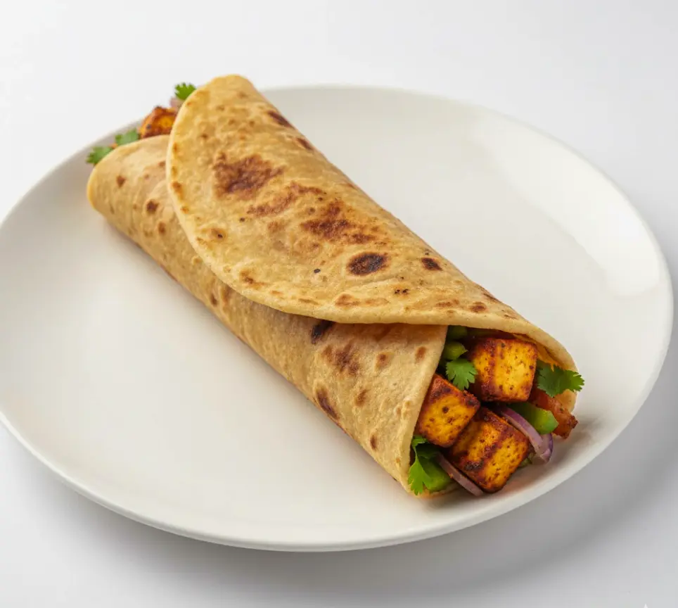 Punjabi tiffin meal with roti dal and sabzi at Punjabi Tiffin Junction Edmonton